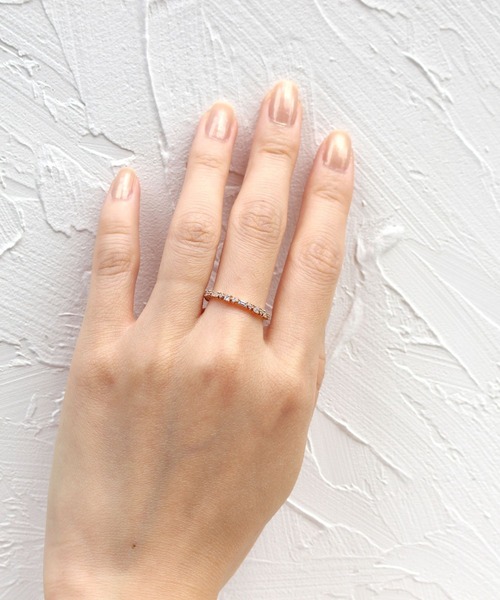 JUPITER（ジュピター）の「【K18PG】ダイヤハーフエタニティリング（リング・レディース・ピンクゴールド・#9）」の2枚目の写真