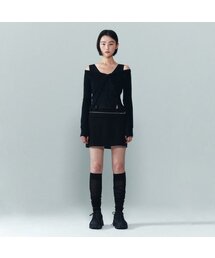 EERST（イアスト）の「W-Western Skirt with Raw Edge [Black]（スカート）」