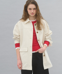 POCKET WORK JACKET - CREAM