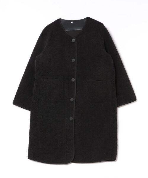 STYLEBLOCK（スタイルブロック）の「フード付きボアロングコート（ムートンコート・レディース・ブラック/ブラウン/ベージュ・FREE）」の6枚目の写真