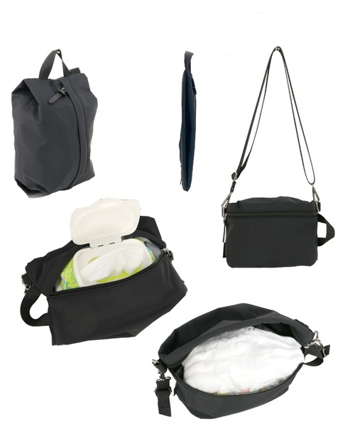 A by MAGASIN DE MODE（エーバイマガジンデモード）の「【A by MAGASIN DE MODE】ママカルフラットポーチショルダー SNBD（ショルダーバッグ・レディース・ブラック/カーキ/グレー・FREE）」の5枚目の写真