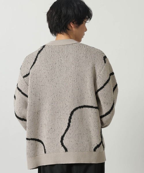 LAKOLE(ラコレ)の「ロープ柄ポロニットプルオーバー / 637815(ニット/セーター・メンズ・ブラック/ネイビー/アイボリー・MEDIUM/LARGE)」の19枚目の写真