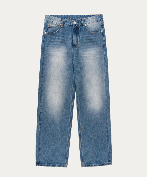 ACSHI(アクシ)の「デイリーセミロングワイドデニムパンツ(ブルーウォッシング)(デニムパンツ・メンズ・その他・M/L/XL/XXL)」の6枚目の写真