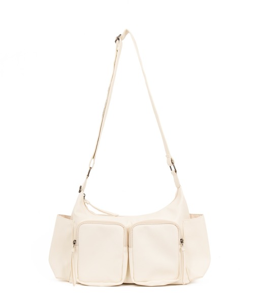 WEGO（ウィゴー）の「WEGO/立体2ポケットBIGショルダー（ショルダーバッグ・レディース・ブラウン/ホワイト/ブラック・FREE）」の20枚目の写真