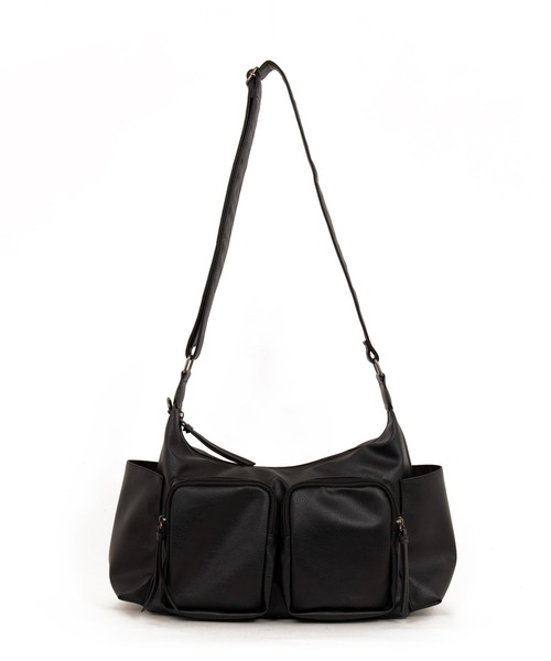 WEGO（ウィゴー）の「WEGO/立体2ポケットBIGショルダー（ショルダーバッグ・レディース・ブラウン/ホワイト/ブラック・FREE）」の22枚目の写真