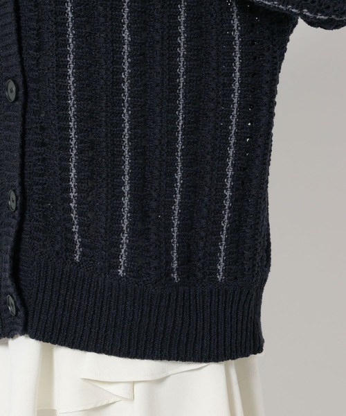 mysty woman（ミスティウーマン）の「MIXヤーンニットカーディガン　643854（カーディガン/ボレロ・レディース・アイボリー/ネイビー/グレー系その他・FREE）」の12枚目の写真