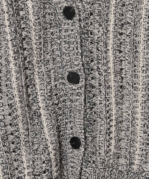 mysty woman（ミスティウーマン）の「MIXヤーンニットカーディガン　643854（カーディガン/ボレロ・レディース・アイボリー/ネイビー/グレー系その他・FREE）」の15枚目の写真