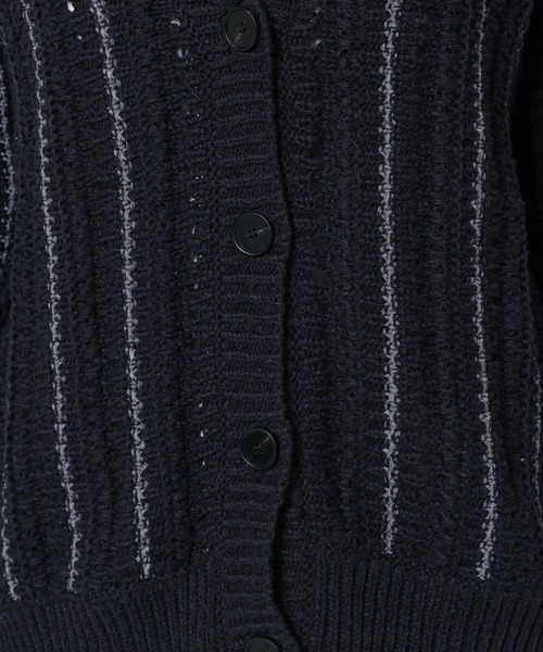 mysty woman（ミスティウーマン）の「MIXヤーンニットカーディガン　643854（カーディガン/ボレロ・レディース・アイボリー/ネイビー/グレー系その他・FREE）」の16枚目の写真