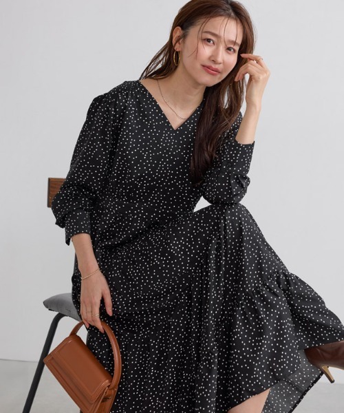 Pierrot（ピエロ）の「ドットティアードワンピース（ワンピース・レディース・ブラック・L/M/PM）」の18枚目の写真