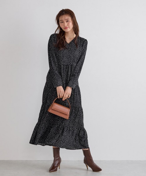 Pierrot（ピエロ）の「ドットティアードワンピース（ワンピース・レディース・ブラック・L/M/PM）」の20枚目の写真