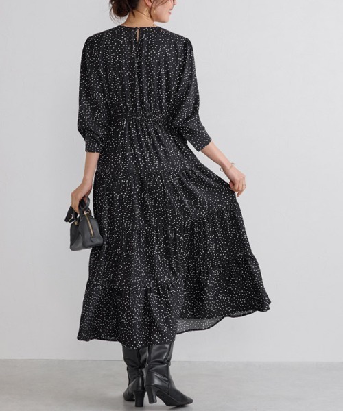 Pierrot（ピエロ）の「ドットティアードワンピース（ワンピース・レディース・ブラック・L/M/PM）」の15枚目の写真