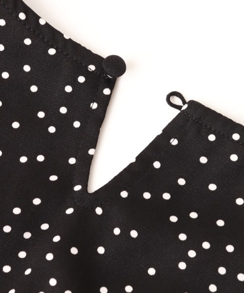 Pierrot（ピエロ）の「ドットティアードワンピース（ワンピース・レディース・ブラック・L/M/PM）」の8枚目の写真