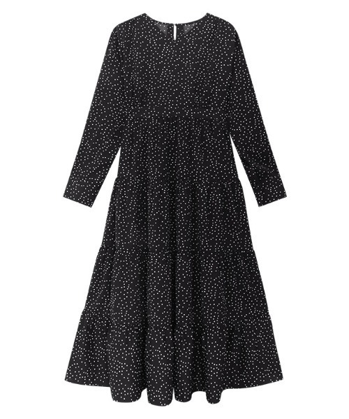 Pierrot（ピエロ）の「ドットティアードワンピース（ワンピース・レディース・ブラック・L/M/PM）」の10枚目の写真