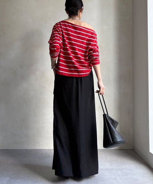 DouDou（ドゥドゥ）の「ツイルカーゴスカート（スカート・レディース・ブラック/グリーン・38/36）」の7枚目の写真