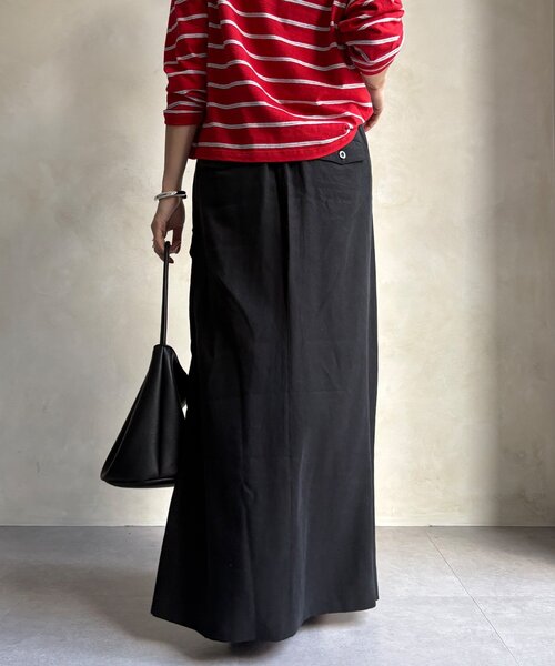 DouDou（ドゥドゥ）の「ツイルカーゴスカート（スカート・レディース・ブラック/グリーン・38/36）」の11枚目の写真