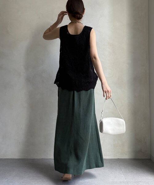 DouDou（ドゥドゥ）の「ツイルカーゴスカート（スカート・レディース・ブラック/グリーン・38/36）」の16枚目の写真