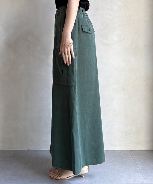 DouDou（ドゥドゥ）の「ツイルカーゴスカート（スカート・レディース・ブラック/グリーン・38/36）」の22枚目の写真