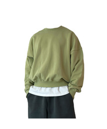 ATTENTIONROW（アテンションロー）の「オーバーショルダーオーバーフィットマンツーマン（モスグリーン）（スウェット）」
