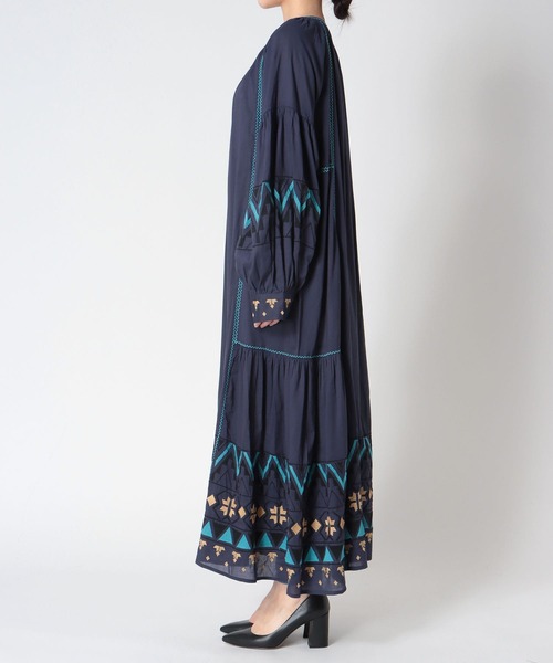 Three Four Time（ｽﾘｰﾌｫｰﾀｲﾑ）の「コットンレーヨン刺繍ワンピース（ワンピース・レディース・オフホワイト/グリーン/ネイビー・FREE）」の22枚目の写真