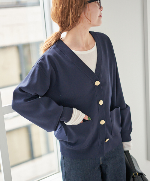 Spick &SpanウォッシャブルVネックカーディガン 一部店舗+WEB限定》ウォッシャブルVネックカーディガン（カーディガン