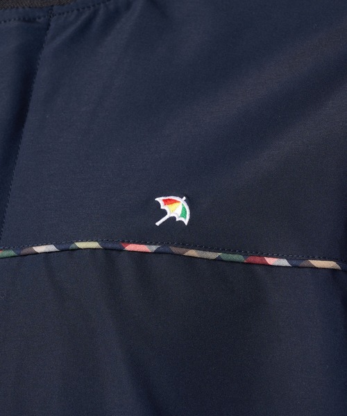 Arnold Palmer(アーノルドパーマー)の「花粉ガード パーマーチェックライン シェア ショートブルゾン(ブルゾン・レディース・ネイビー/グレイッシュベージュ・M/S/LL/XS/L)」の5枚目の写真