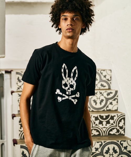 Psycho Bunny(サイコバニー)の「3Dドット シルエットバニーTシャツ(Tシャツ/カットソー・メンズ・ホワイト/ブラック・X-LARGE/LARGE/MEDIUM/SMALL)」の2枚目の写真