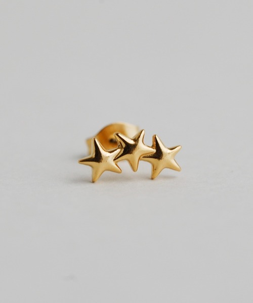Kare/【片耳用】 星ゴールド ピアス 316L サージカルステンレス 18金