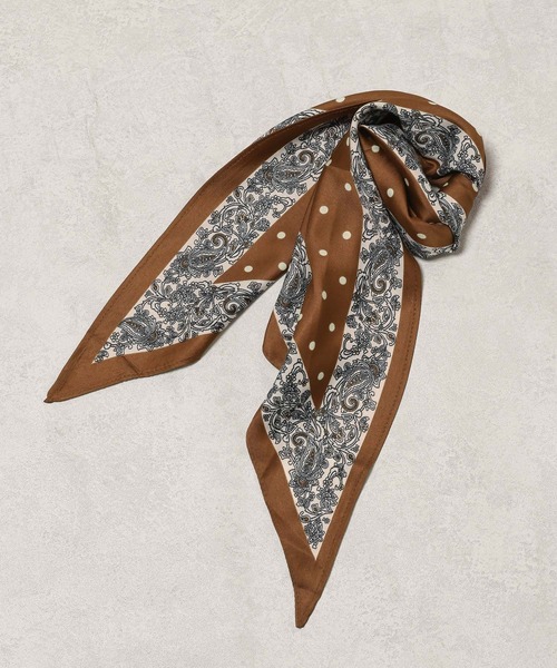 LEPSIM(レプシィム)の「三角スカーフ 645197(バンダナ/スカーフ・レディース・イエロー/ブラック/アイボリー/ブラウン/レッド・ONE SIZE)」の3枚目の写真