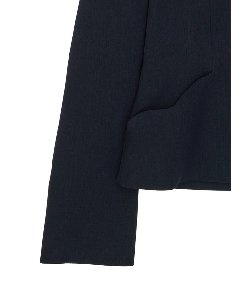 Ameri（アメリ）の「2WAY SQUARE NECK CROP JACKET（ノーカラージャケット・レディース・ネイビー/グレー・MEDIUM/SMALL/X-SMALL）」の16枚目の写真