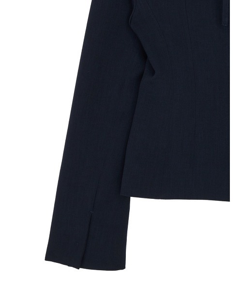 Ameri（アメリ）の「2WAY SQUARE NECK CROP JACKET（ノーカラージャケット・レディース・ネイビー/グレー・MEDIUM/SMALL/X-SMALL）」の20枚目の写真