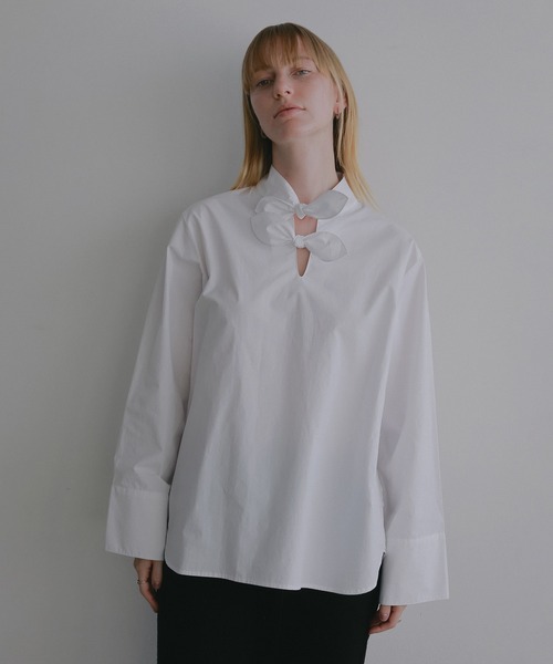 DOUBLE BOW DESIGN SHIRT（シャツ/ブラウス）｜MANOF（マノフ）の