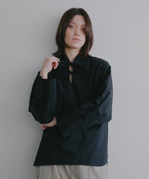 DOUBLE BOW DESIGN SHIRT（シャツ/ブラウス）｜MANOF（マノフ）の