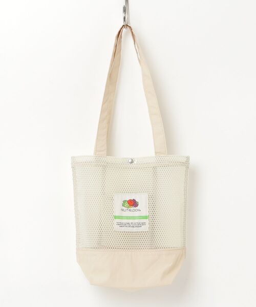 FRUIT OF THE LOOM(フルーツオブザルーム)の「【FRUIT OF THE LOOM/フルーツオブザルーム】MESH TOTE BAG M / メッシュトートバッグM(トートバッグ・レディース・ブラック/ベージュ/イエロー/ミント/ネイビー・FREE)」の1枚目の写真