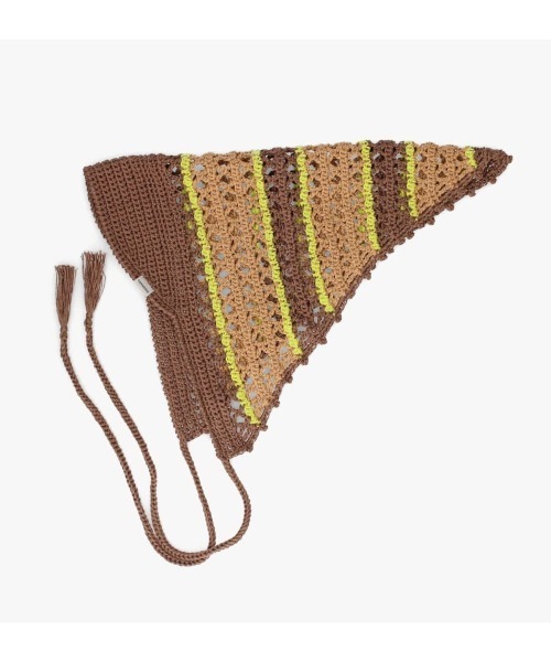 OVERRIDE（オーバーライド）の「OVERRIDE  CROCHET BABUSHKA CAP SG / オーバーライド（キャップ・レディース・ブラック/ブラウン/ホワイト・FREE）」の3枚目の写真