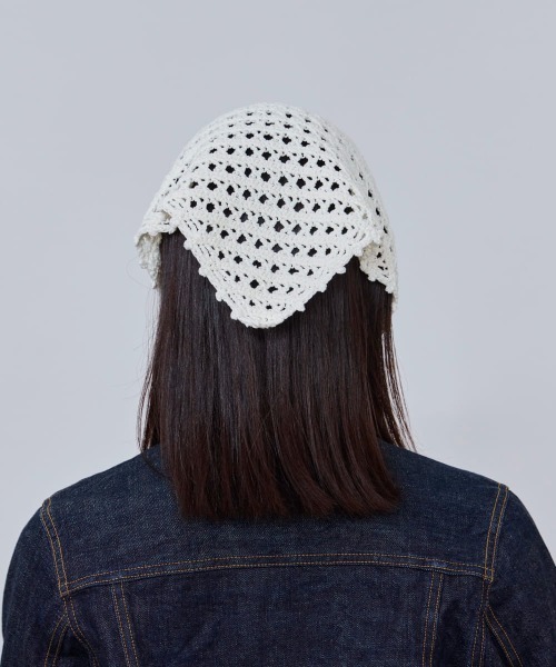 OVERRIDE（オーバーライド）の「OVERRIDE  CROCHET BABUSHKA CAP SG / オーバーライド（キャップ・レディース・ブラック/ブラウン/ホワイト・FREE）」の6枚目の写真