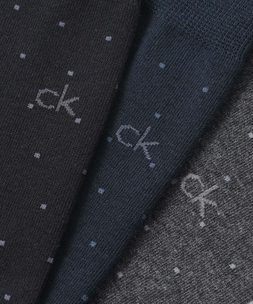 Calvin Klein（カルバン・クライン）の「【3足セット】Calvin Klein シンプルドット ビジネスソックス 92572203（ソックス/靴下・メンズ・その他1/ブラック・27-29cm/25-27CM）」の4枚目の写真