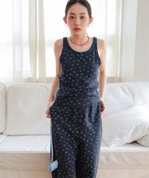 miette（ミエット）の「花柄ワッフルキャミセットアップ（セットアップ）」