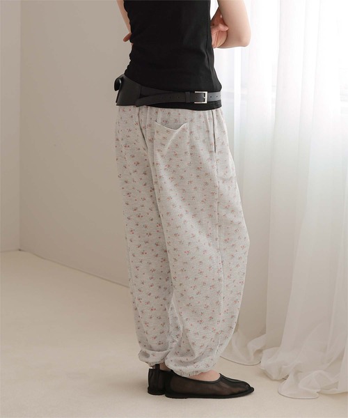 miette(ミエット)の「花柄ワッフルキャミセットアップ(セットアップ・レディース・グレー/ネイビー/ホワイト・L/M/S)」の18枚目の写真