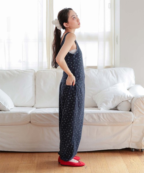 miette(ミエット)の「花柄ワッフルキャミセットアップ(セットアップ・レディース・グレー/ネイビー/ホワイト・L/M/S)」の20枚目の写真