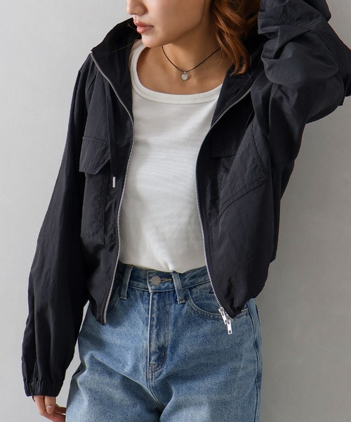 SpRay(スプレイ)の「ナイロンダブルZIPフードブルゾン(マウンテンパーカー・レディース・ホワイト/ブラック/ライトカーキ・FREE)」の12枚目の写真