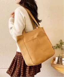 【 ammy. / エイミードット 】 デイリー ユース フロント ポケット キャンバス トートバッグ