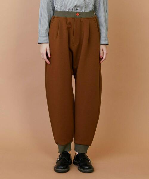 FRAPBOIS(フラボア)の「ライトスウェット(その他パンツ・レディース・ネイビー/ブラウン・1/2)」の2枚目の写真