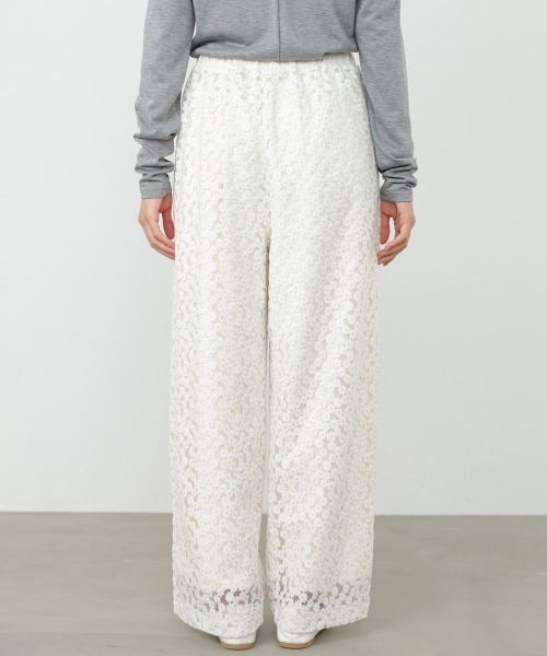 Bab（バブ）の「【選べるサイズ展開】刺繍フラワーパンツ（その他パンツ・レディース・ブラック/オフホワイト・S/M）」の12枚目の写真