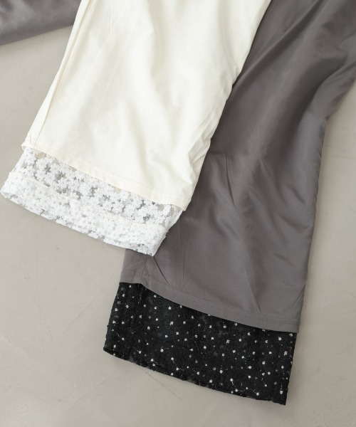 Bab（バブ）の「【選べるサイズ展開】刺繍フラワーパンツ（その他パンツ・レディース・ブラック/オフホワイト・S/M）」の14枚目の写真