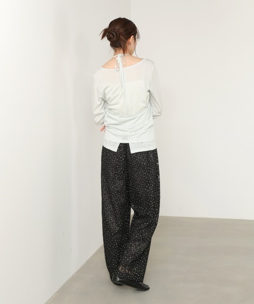 Bab（バブ）の「【選べるサイズ展開】刺繍フラワーパンツ（その他パンツ・レディース・ブラック/オフホワイト・S/M）」の18枚目の写真