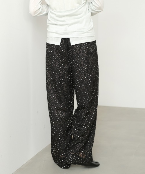 Bab（バブ）の「【選べるサイズ展開】刺繍フラワーパンツ（その他パンツ・レディース・ブラック/オフホワイト・S/M）」の19枚目の写真