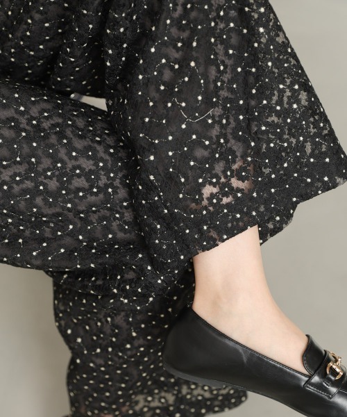 Bab（バブ）の「【選べるサイズ展開】刺繍フラワーパンツ（その他パンツ・レディース・ブラック/オフホワイト・S/M）」の22枚目の写真