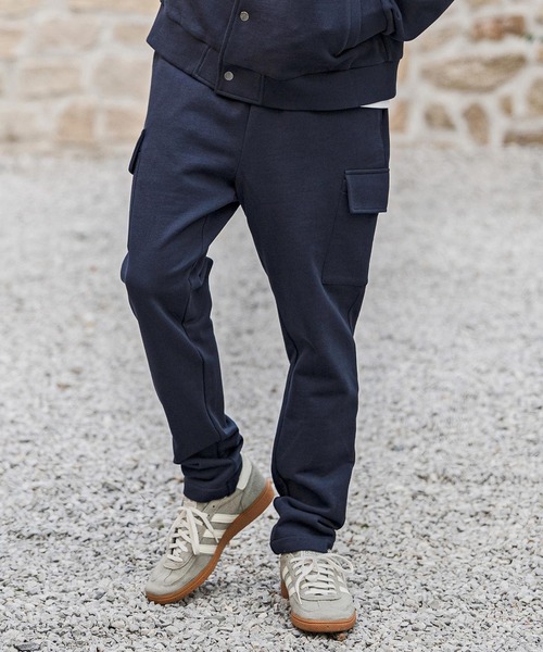 CAMBIO(カンビオ)の「mp14634- 裏毛スウェットカーゴパンツ(CMB-R0219)(カーゴパンツ・メンズ・チャコール/ネイビー/ブラック/グレー・S/M/L)」の4枚目の写真