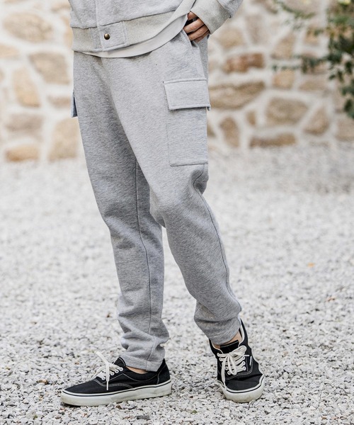 CAMBIO(カンビオ)の「mp14634- 裏毛スウェットカーゴパンツ(CMB-R0219)(カーゴパンツ・メンズ・チャコール/ネイビー/ブラック/グレー・S/M/L)」の2枚目の写真