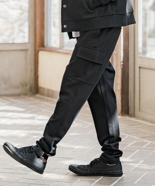 CAMBIO(カンビオ)の「mp14634- 裏毛スウェットカーゴパンツ(CMB-R0219)(カーゴパンツ・メンズ・チャコール/ネイビー/ブラック/グレー・S/M/L)」の17枚目の写真